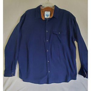 Gioberti Men XXL Blue Flannel Button Down Shirt